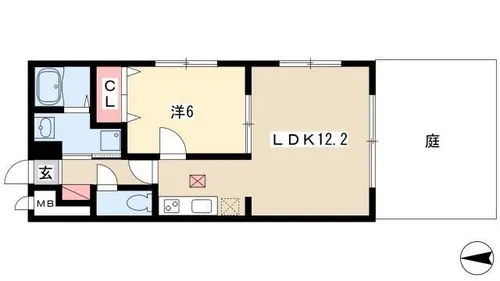 ソルティ アルデイア【1階】の間取り