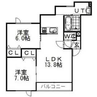 クラール発寒【2階】の間取り