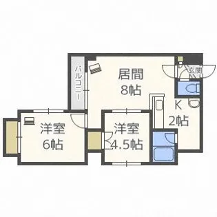 セントポーリア弐番館【5階】の間取り