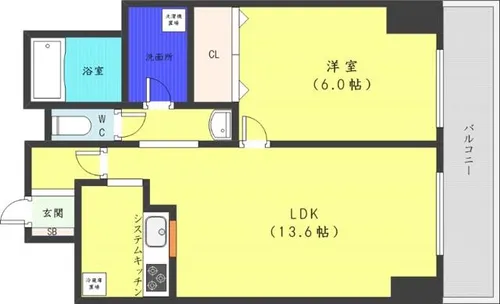 グレースガーデン大通【7階】の間取り