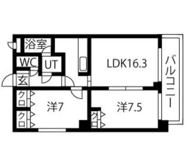 リージェンシー円山【5階】の間取り