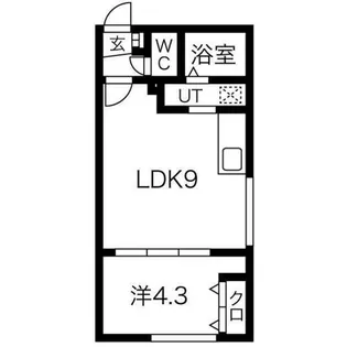 ラフィーネ円山公園・華【3階】の間取り