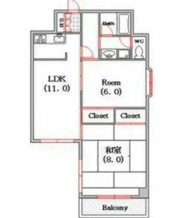エーデルブルグ【7階】の間取り