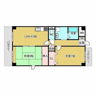 アイコート【2階】の間取り