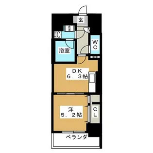 ジェネラーダ【8階】の間取り