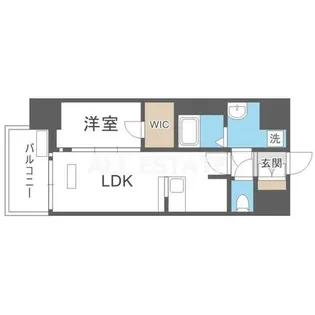 アドバンス大阪ブリアント【6階】の間取り