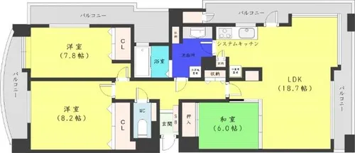 PRIME URBAN円山北四条【6階】の間取り