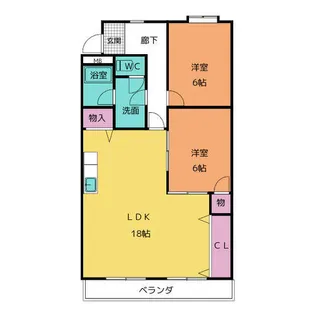 エステート小島【4階】の間取り