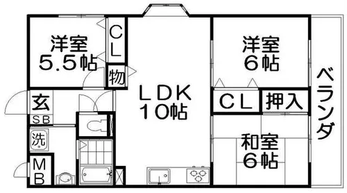 グリーンヒルズ堀家【2階】の間取り