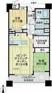ライオンズシティ栄【7階】の間取り