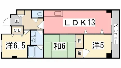 ブルー・エス【8階】の間取り
