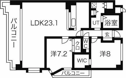 アイユー八事【1階】の間取り