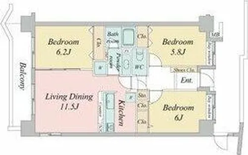 KDXレジデンス東別院【10階】の間取り