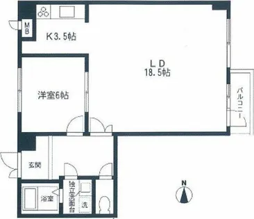 リバーサイドテラス石川橋【3階】の間取り