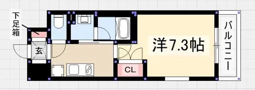 レーベスト平安【8階】の間取り