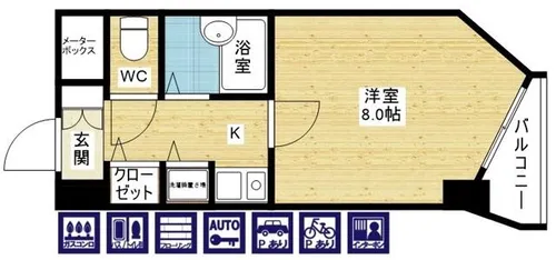 リーガル塚本Ⅶ【6階】の間取り