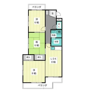 シャトー春山【1階】の間取り