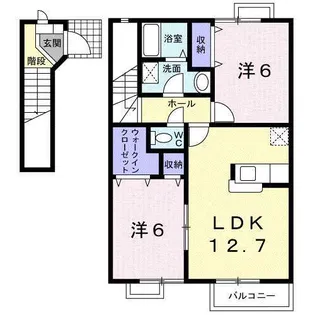 ラファエルA【2階】の間取り