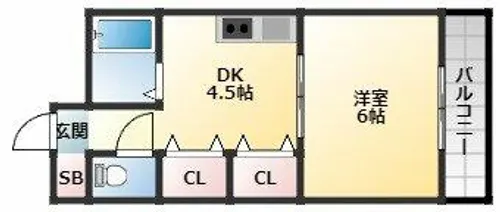 マツダ21天美【1階】の間取り