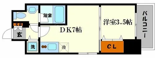 イグレック南本町【4階】の間取り