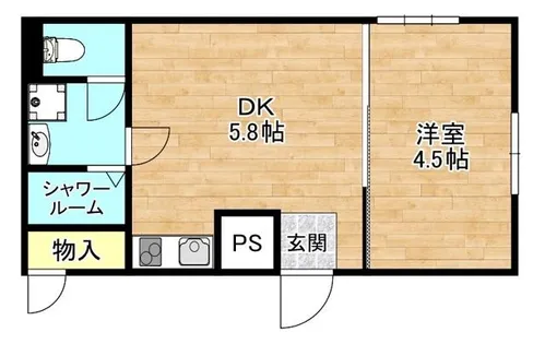 大阪府大阪市旭区清水2丁目【マンション】の間取り