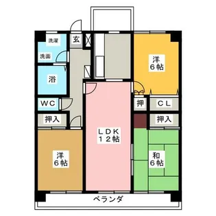 知立タイガーマンション【5階】の間取り