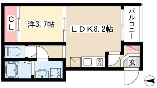 Forward Field八田【3階】の間取り