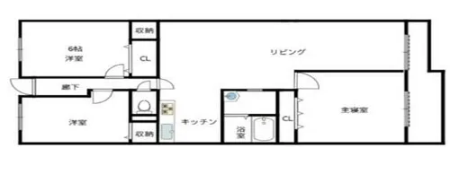 花の北ハイツA棟【506号室】の間取り