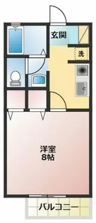 シャンテ・ラ・ヴィ北島 WEST【201号室】の間取り