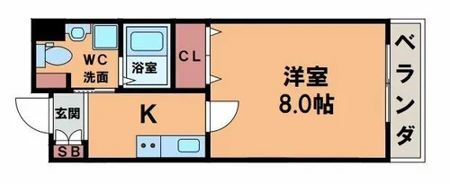 ベリーウェル阿倍野【2階】の間取り