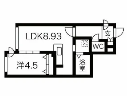 RESIDENCE SHINMEI MARUYAMA【4階】の間取り