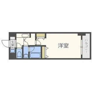 カスタリアタワー肥後橋【19階】の間取り