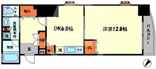 アーデン土佐堀【9階】の間取り