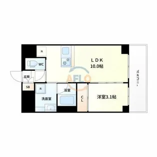 ノルデンタワー江坂プレミアム【2階】の間取り