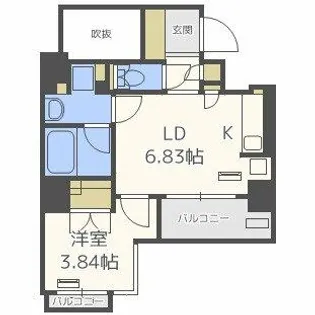 SK大阪天満宮プライマリーワン【7階】の間取り