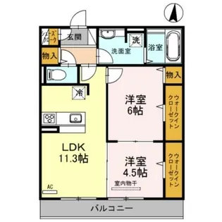 アコルデ西岩田【3階】の間取り