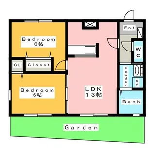 サンティークカメツタ【1階】の間取り