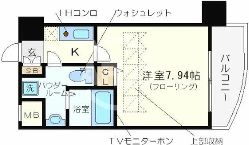 セレニテ難波西【4階】の間取り