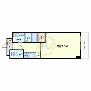 サザンクレスト堺【909号室】の間取り