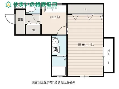 愛知県岡崎市本町通3丁目【アパート】の間取り