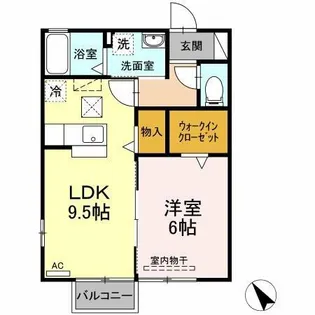 ル ソレイユ Ⅰ【103号室】の間取り