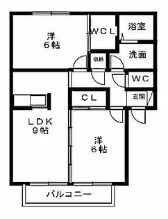 リバーサイド二ノ宮【101号室】の間取り