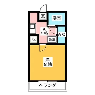 ヘップハイツ【1階】の間取り