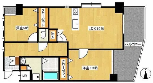 ウイング真鶴【403号室】の間取り
