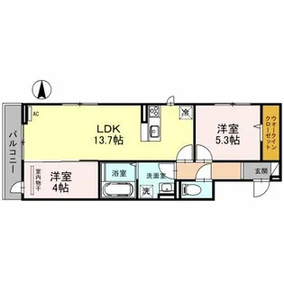 エスポワール古市【3階】の間取り