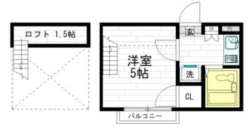 パレス林寺【2階】の間取り