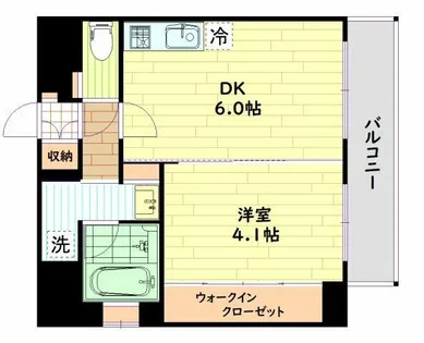 エステムコート難波Ⅵエント【2階】の間取り