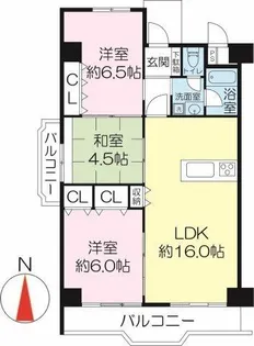 阪急南茨木ハイタウン東奈良高層住宅C棟【6階】の間取り