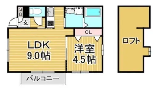 福岡県春日市須玖南5丁目【アパート】の間取り