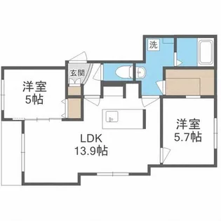 カレラ山の手【2階】の間取り